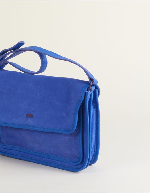 Nubuck Messenger Bag Azul