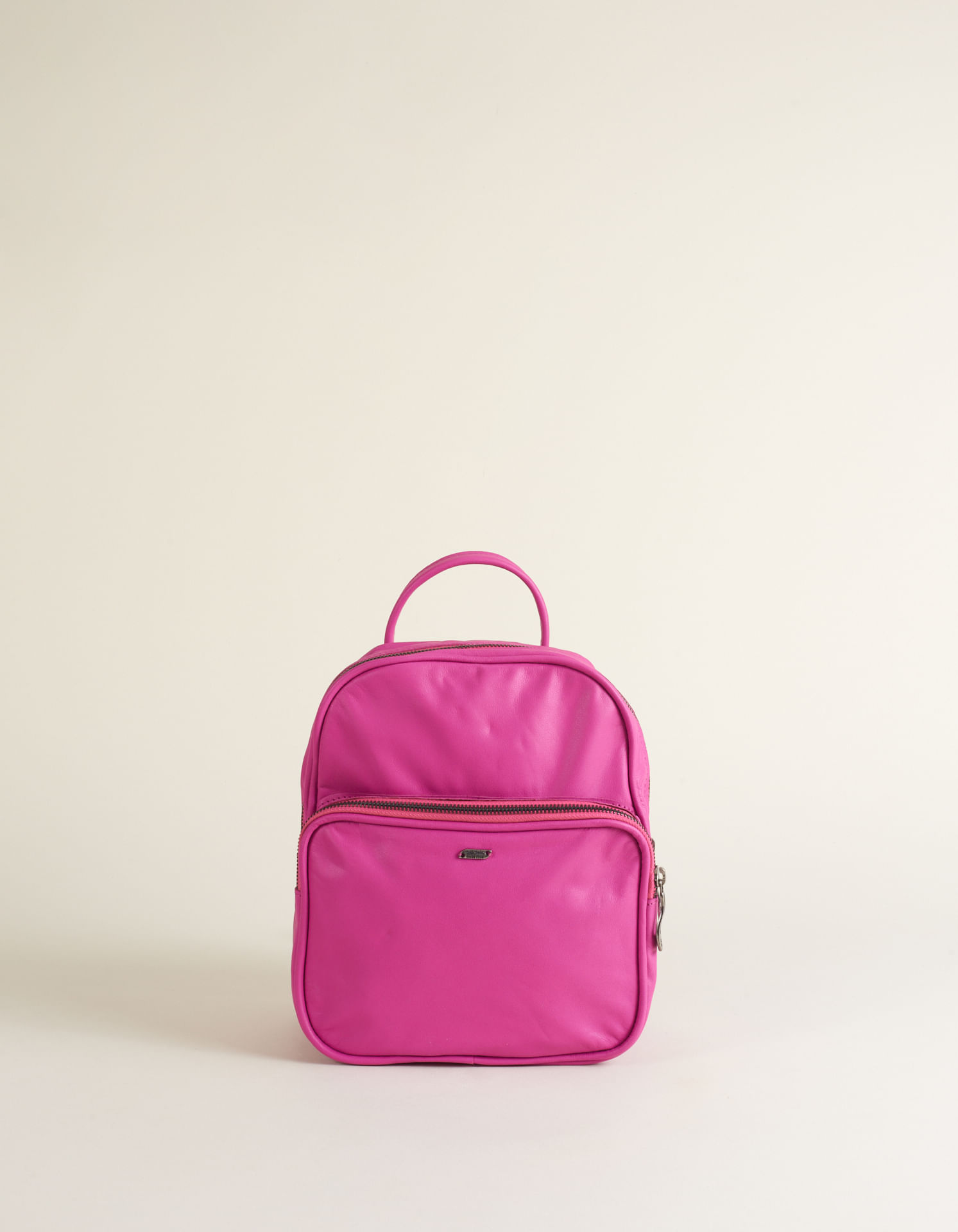 Mochila Pequena Couro - Pink