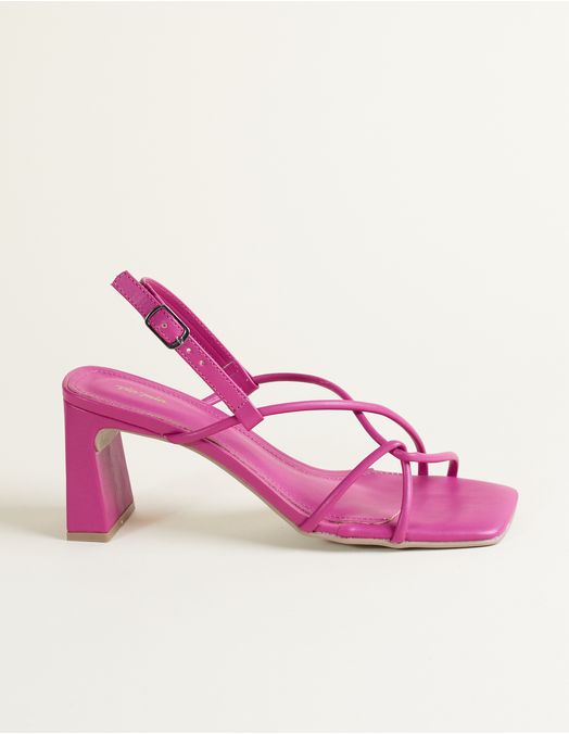 pInkyandaya1129  Sandália Alta Soft Tiras Cruzadas - viamia