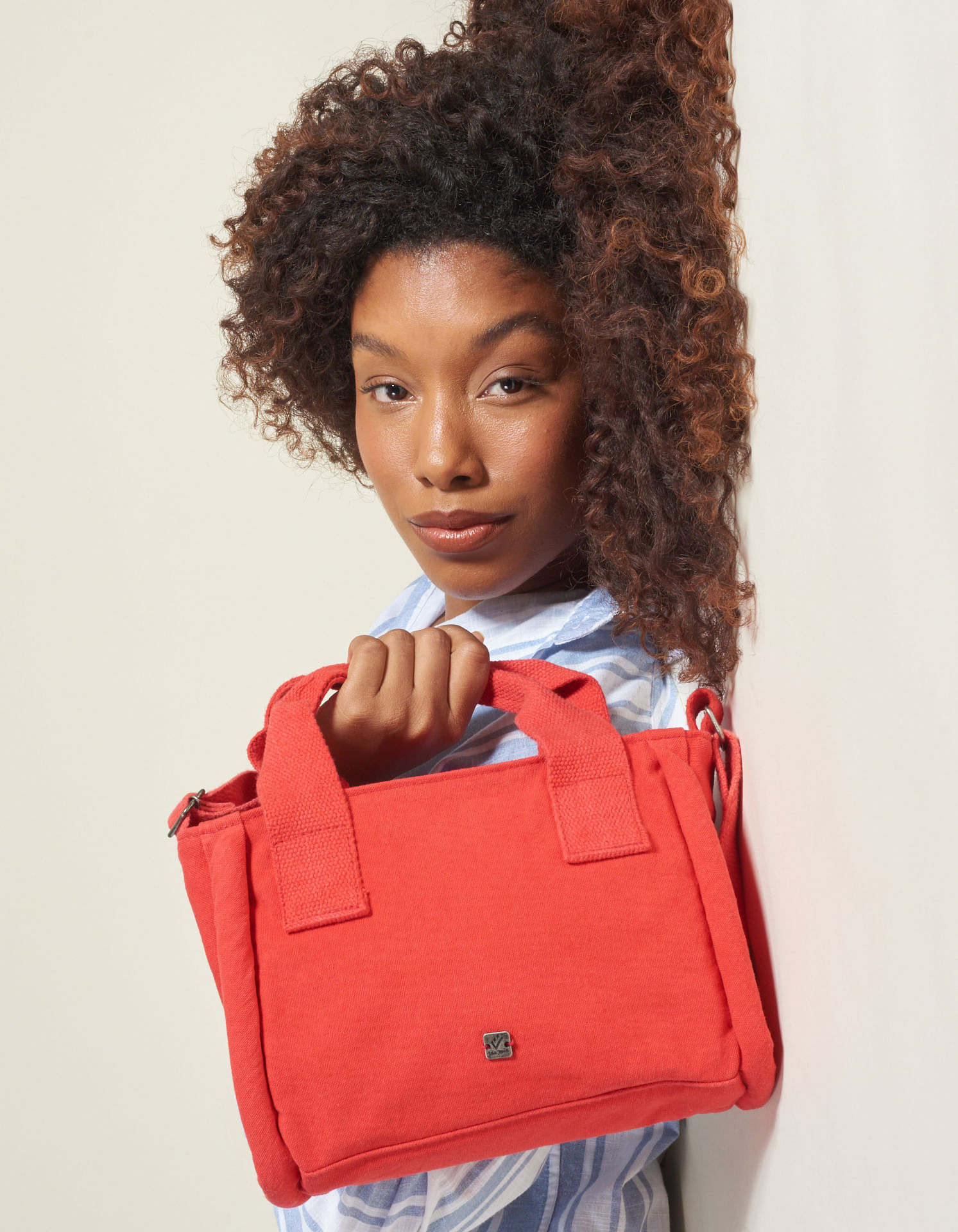 Bolsa Pequena Lona  - Vermelho