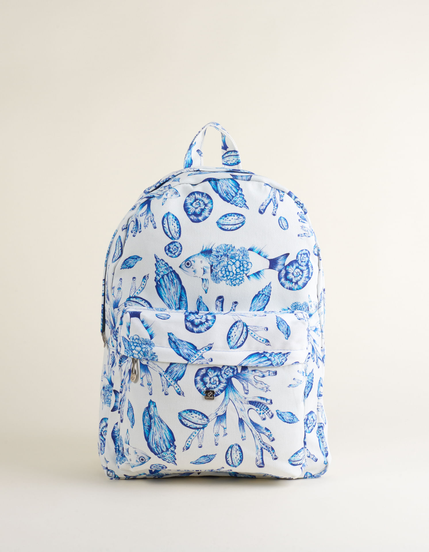 Mochila Lona Estampada - Peixes
