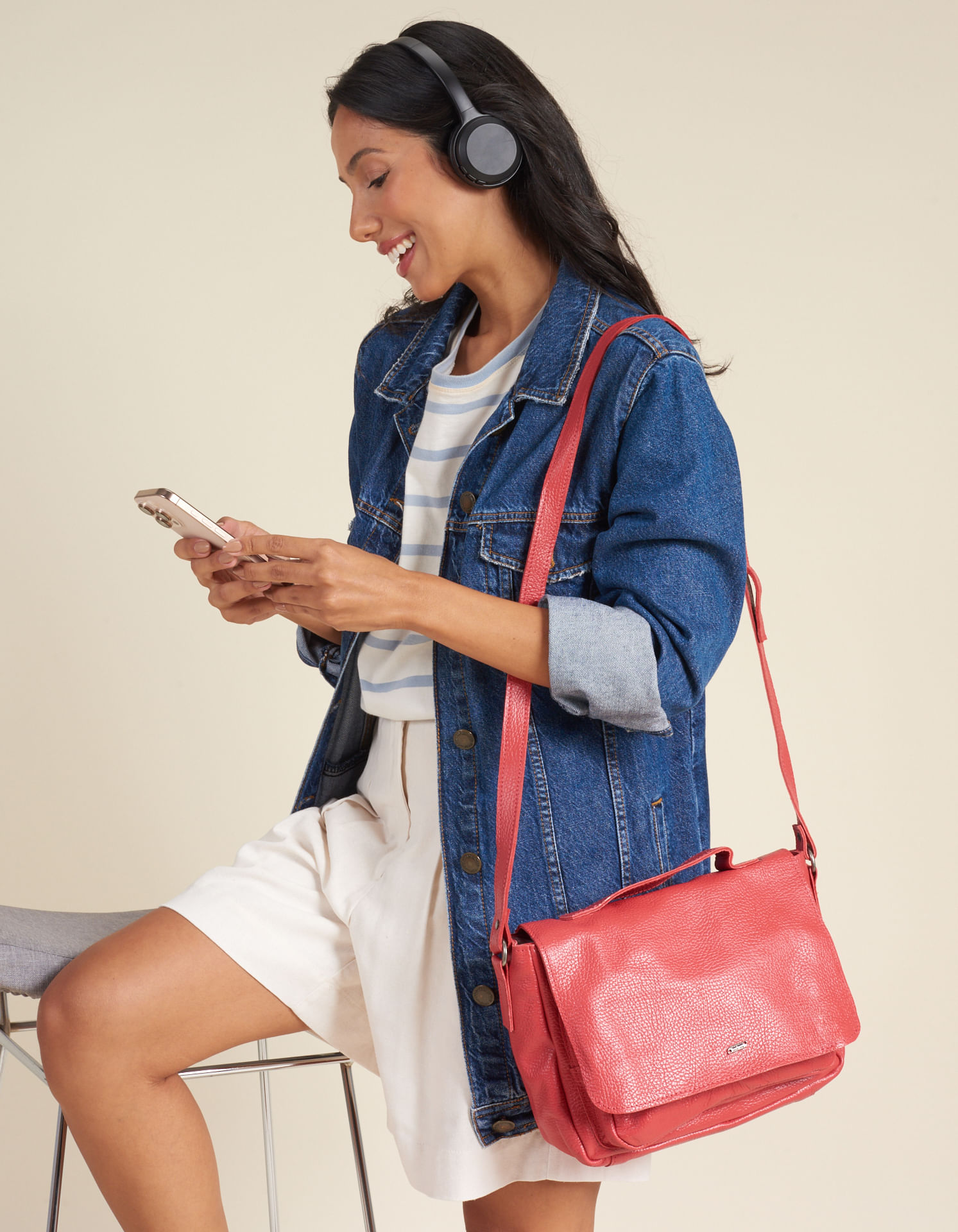 Bolsa Média Tampa Via Mia - Vermelho