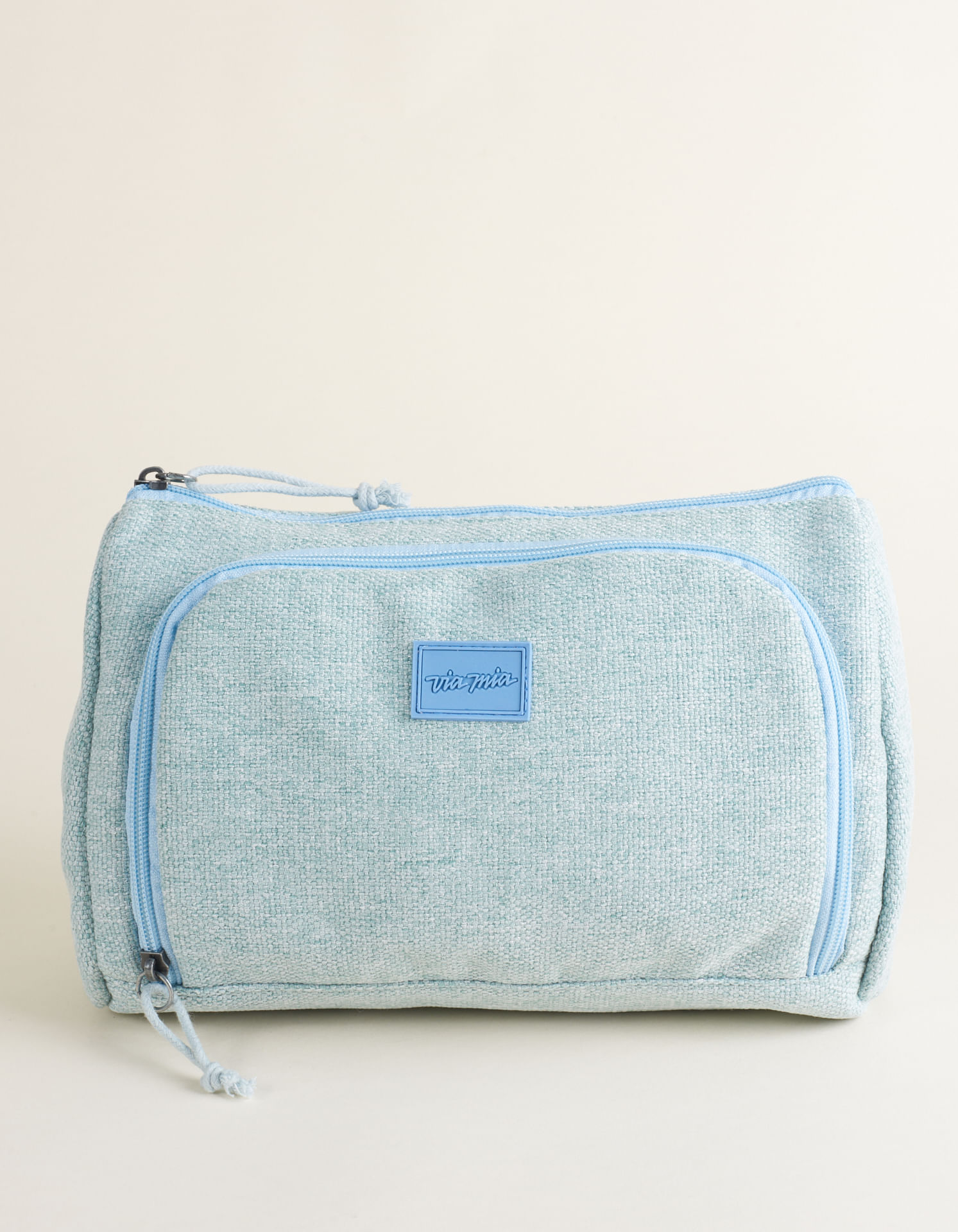 Necessaire grande com bolso frontal - Acqua