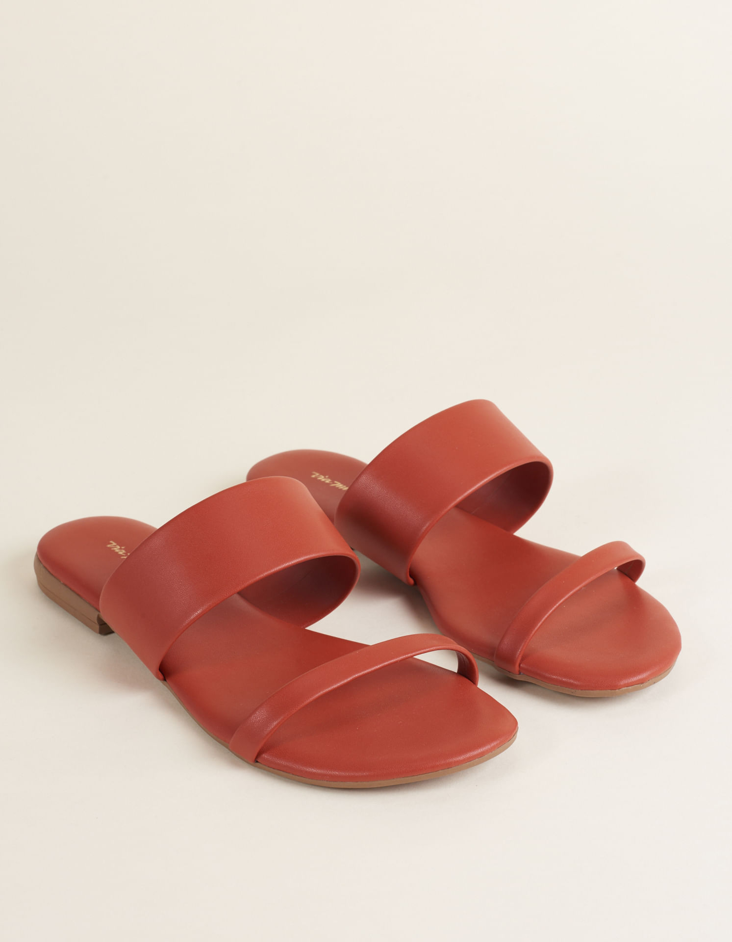 Rasteira Duas Tiras Soft - Camel