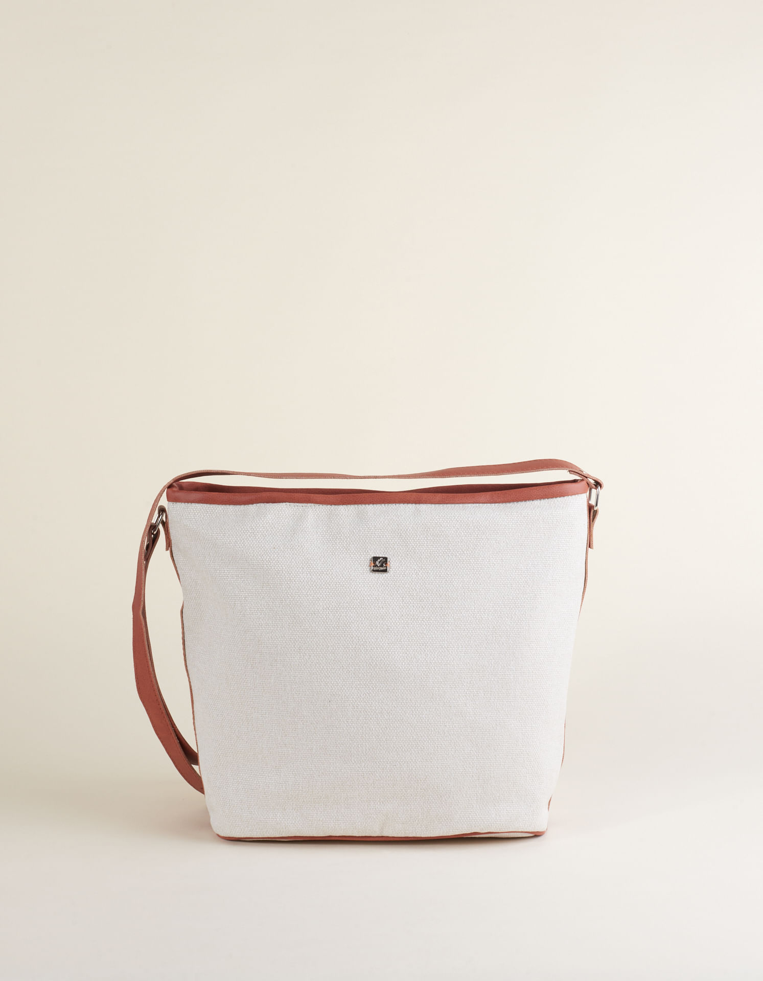 Bolsa em Lona com Alça de Ombro - Off white
