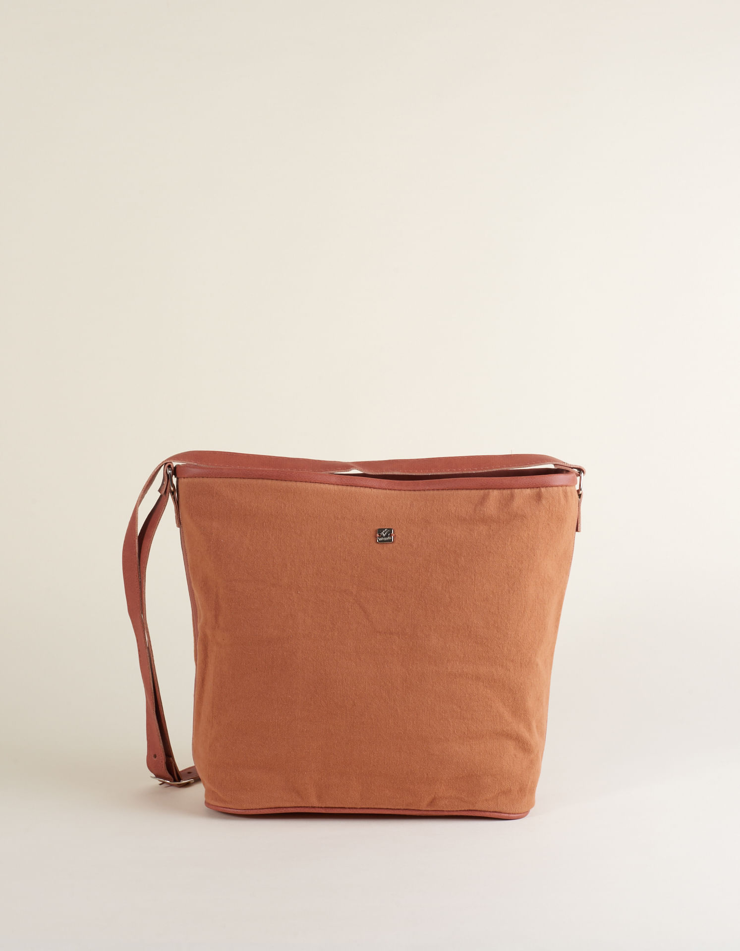Bolsa em Lona com Alça de Ombro - Caramelo