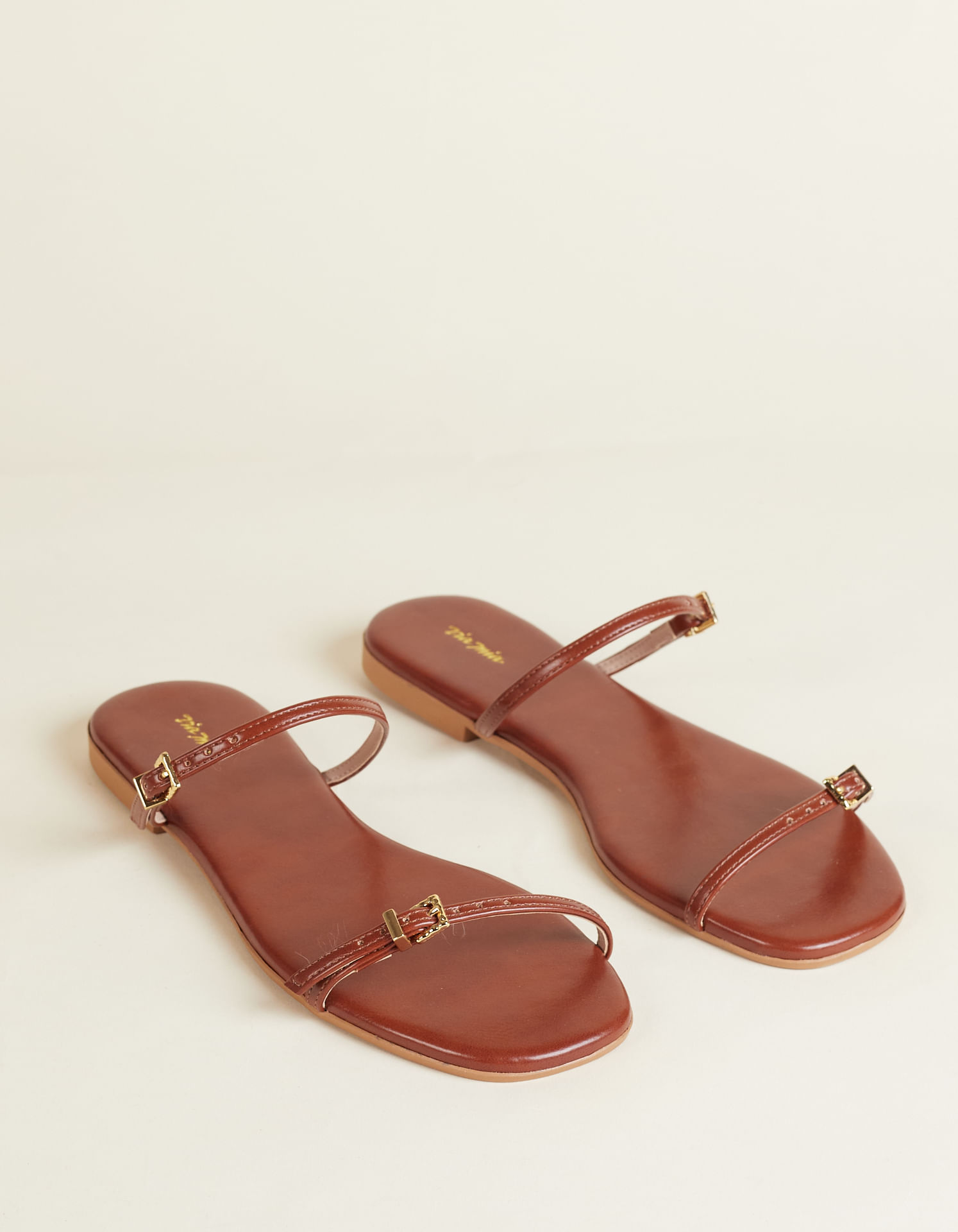 Rasteira Soft Com Fivela - Camel