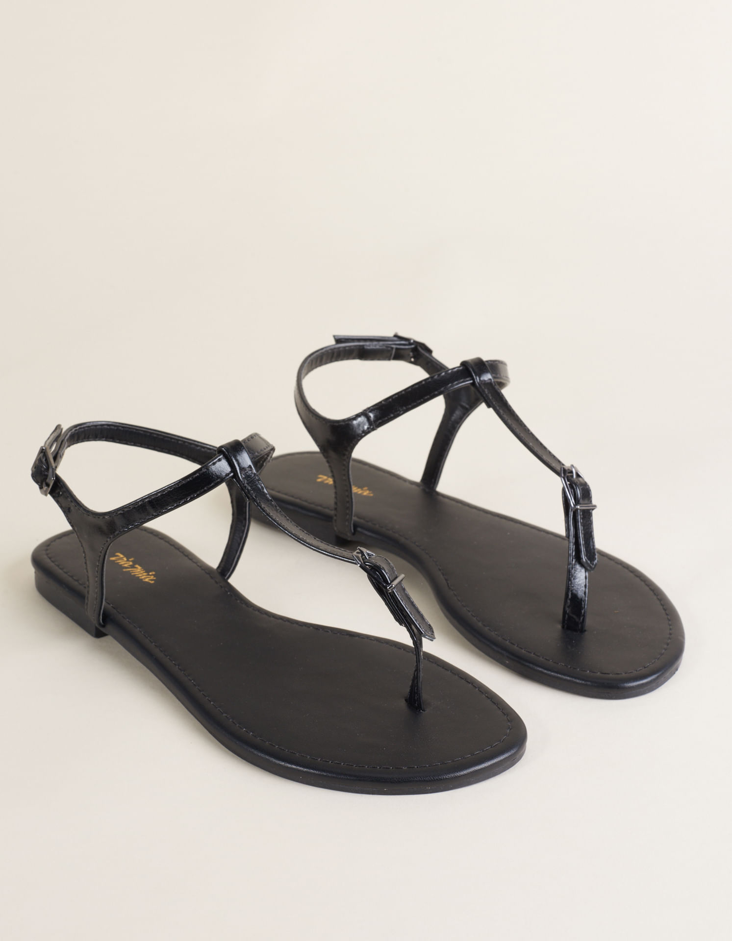 Rasteira Soft Com Detalhe De Fivela - Preto