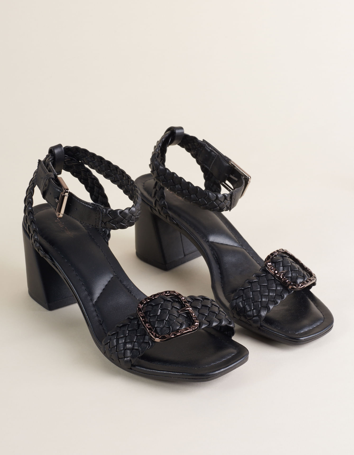 Sandália Média Soft Trançada - Preto