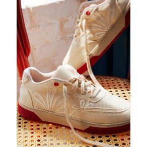 Collab-Leticia-Spiller-Tenis-Riso-Lona-Bordada--cor-Off-White Collab-Leticia-Spiller-Tenis-Riso-Lona-Bordada--cor-Off-White