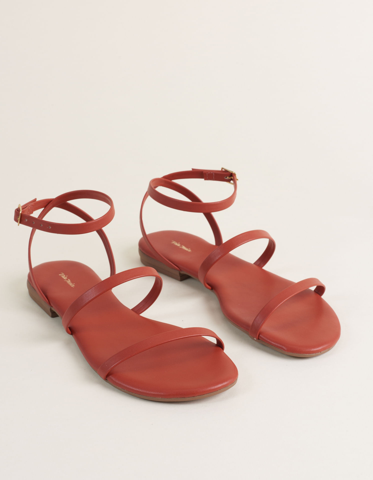 Rasteira Soft Duas Tiras Finas - Camel