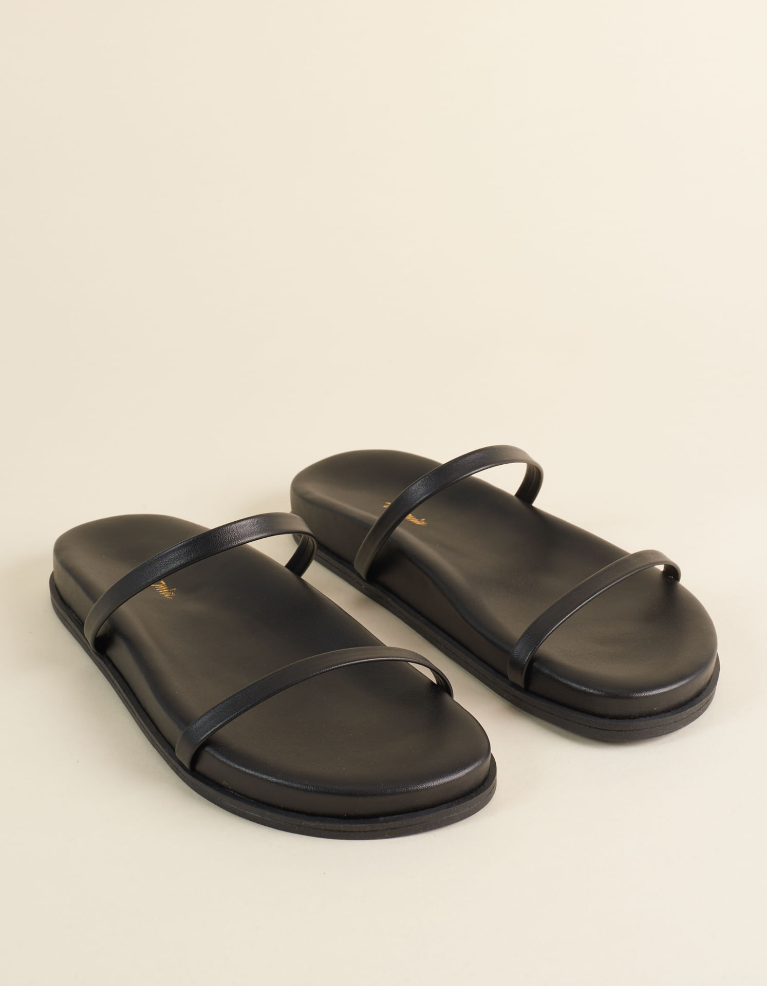 Papete Soft Em Duas Tiras - Preto