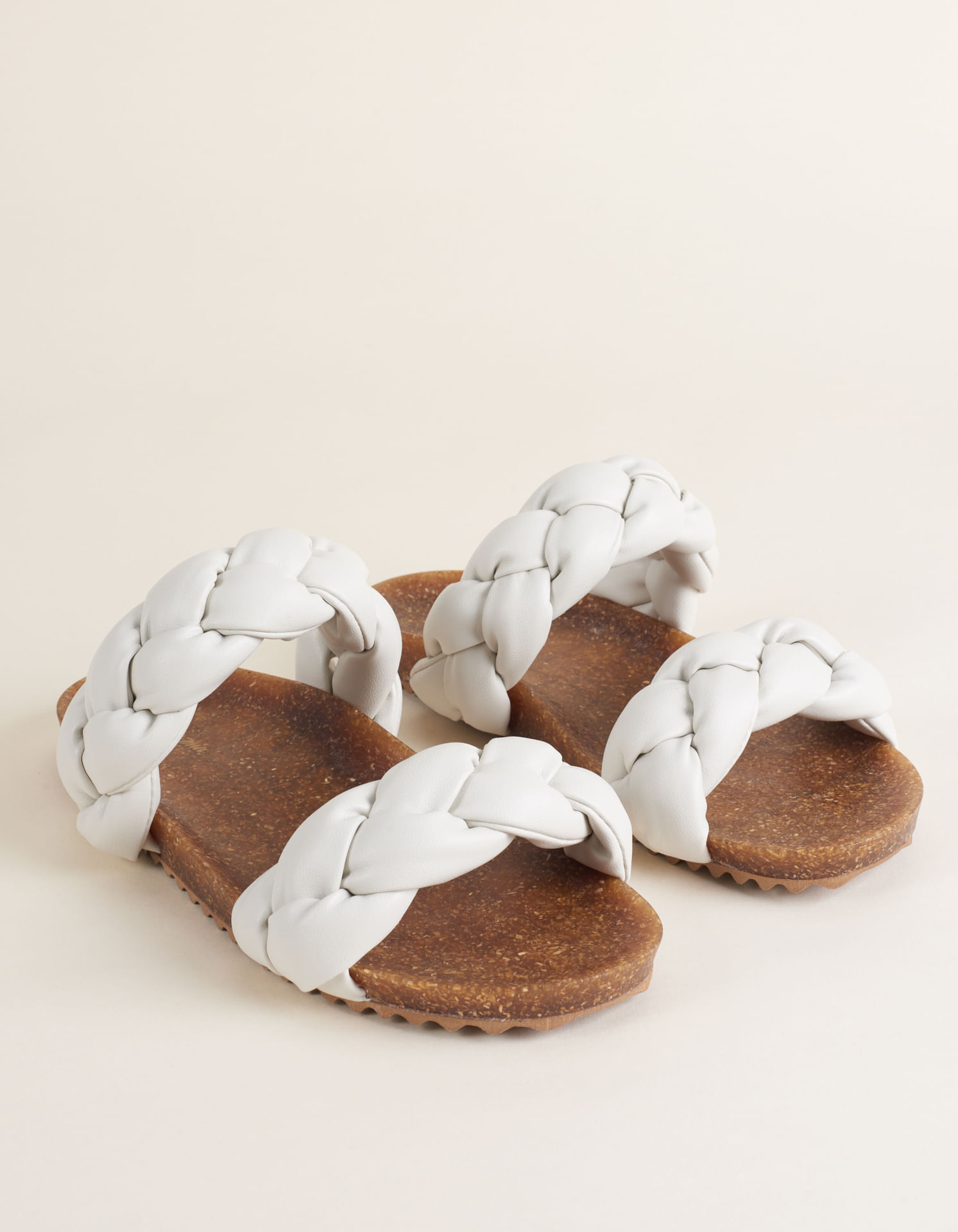 Papete Trançada Puff Soft - Off White