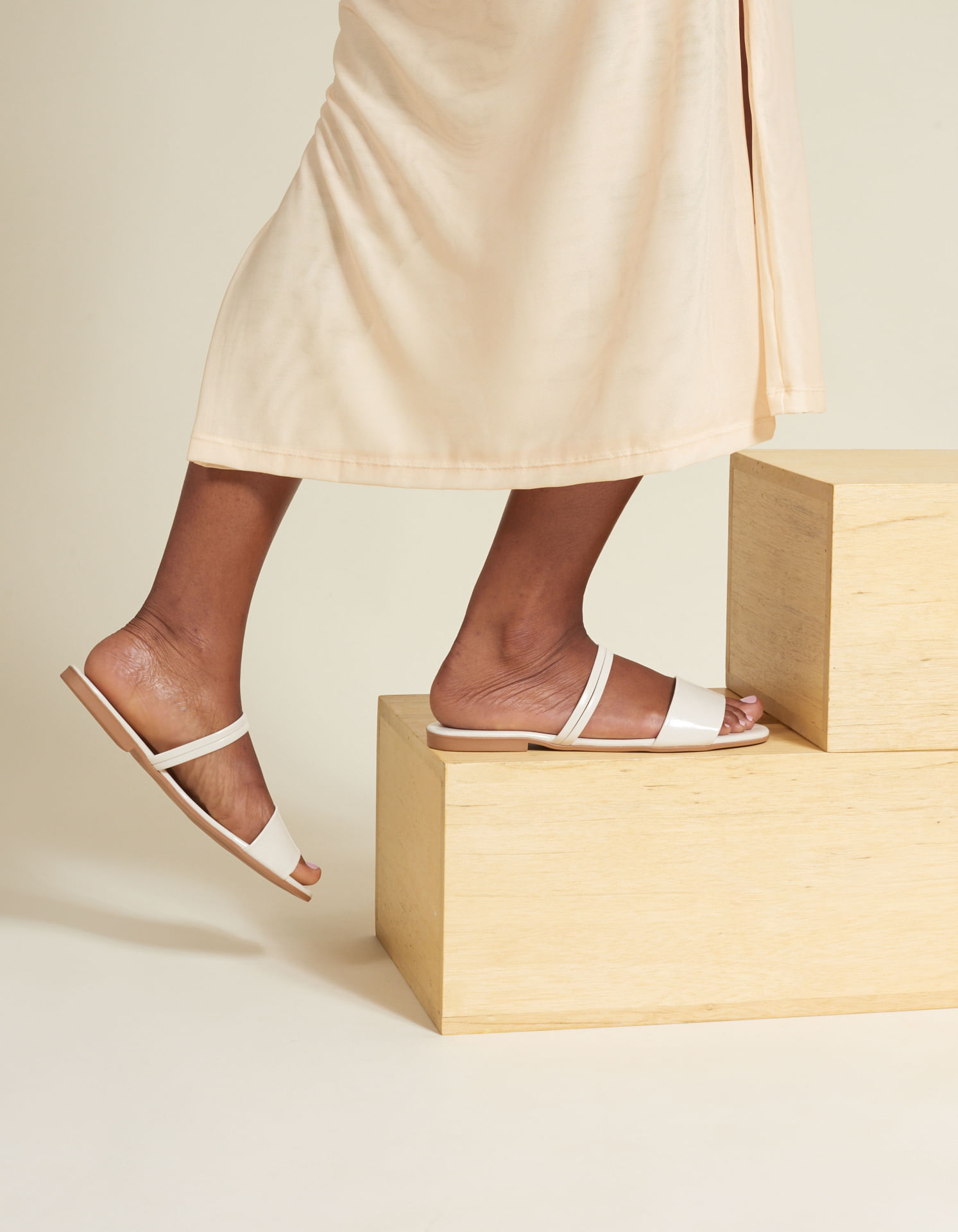 Rasteira Soft Encerado - Off White