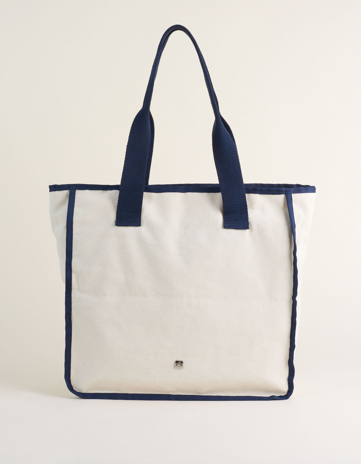 Bolsa De Tecido Com Viés - Off White