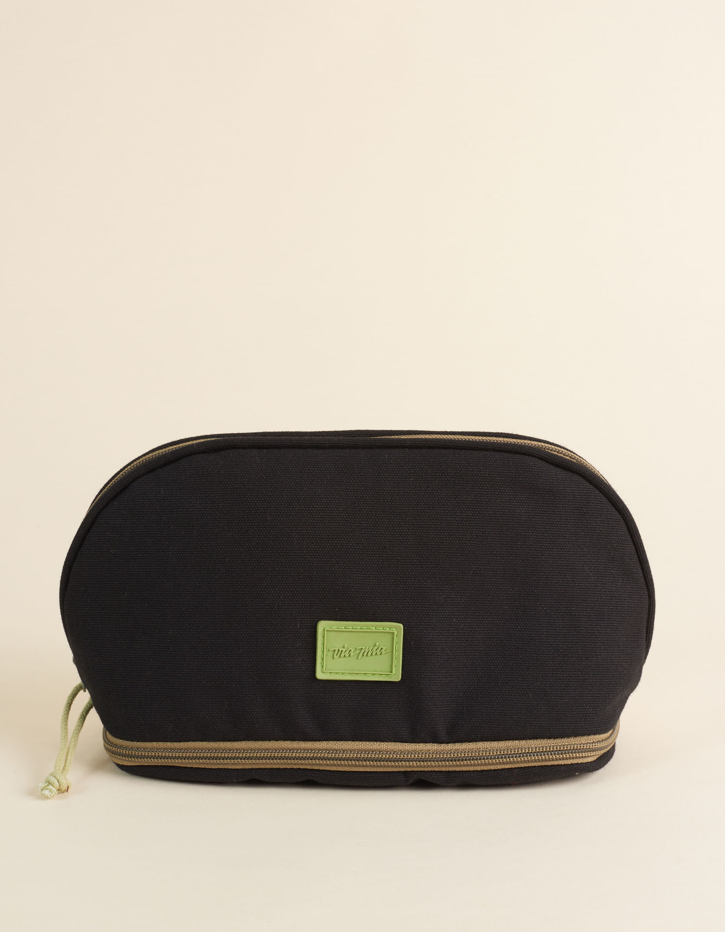 Necessaire Lona Bicolor - Preto