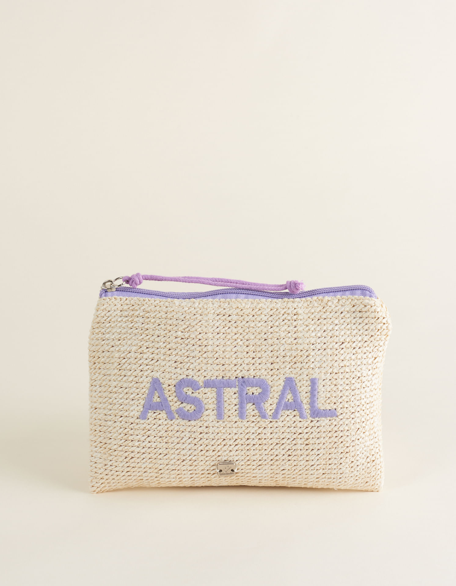 Necessaire Ráfia Desejos De Ano Novo - Lilas