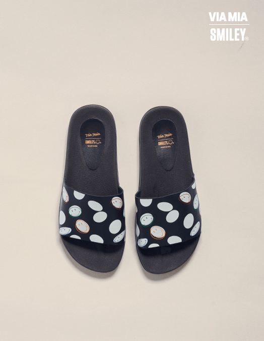Collab Smiley + Papete Slide Estampada - Unica