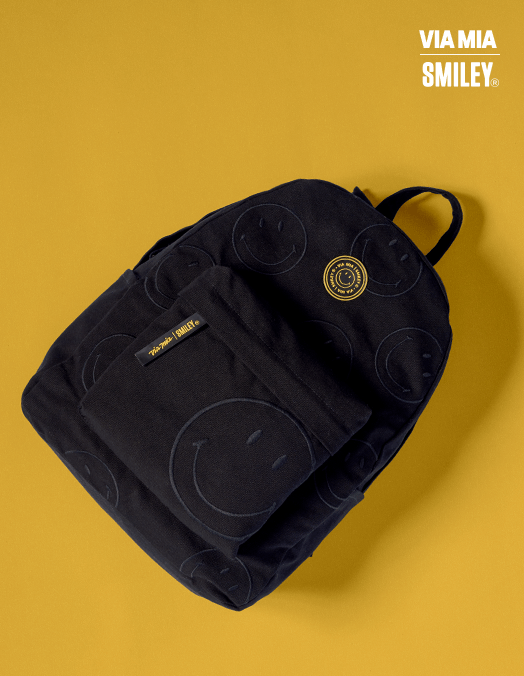 Collab Smiley + Mochila Lona Bordada - viamia