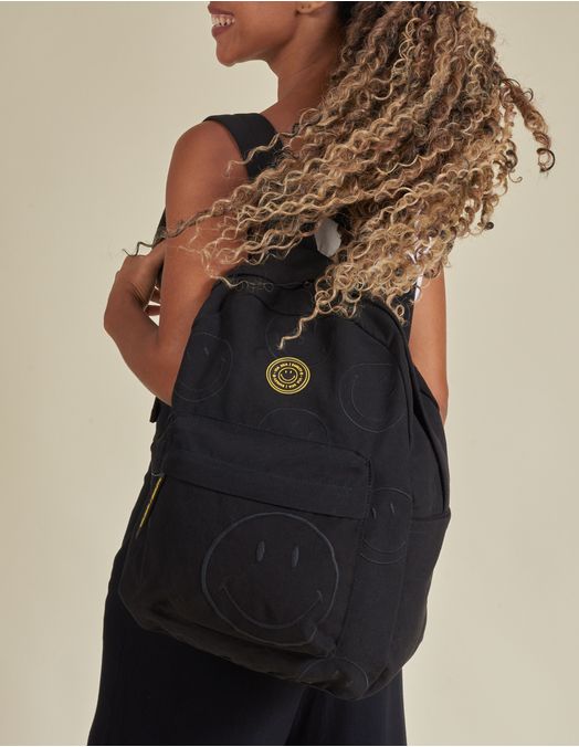 Collab Smiley + Mochila Lona Bordada - viamia