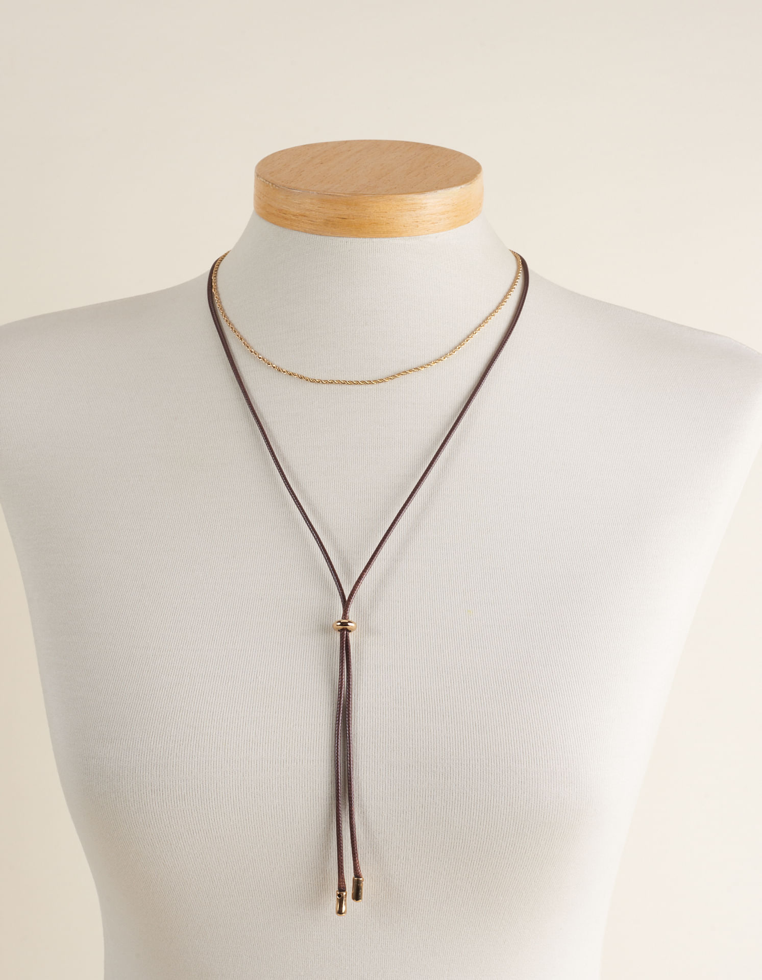 Kit Com 2 Colares - Ouro