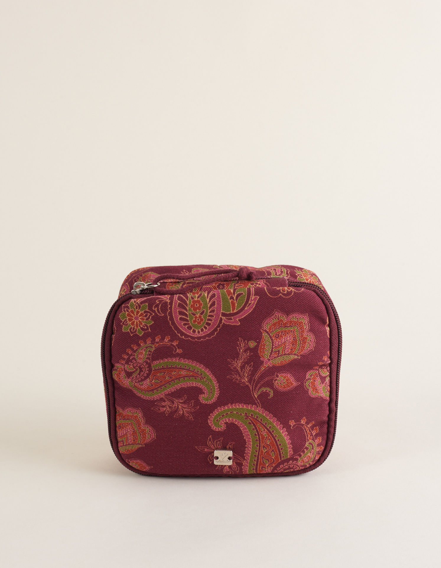 Porta Bijuteria Estampa Paisley - Bordo