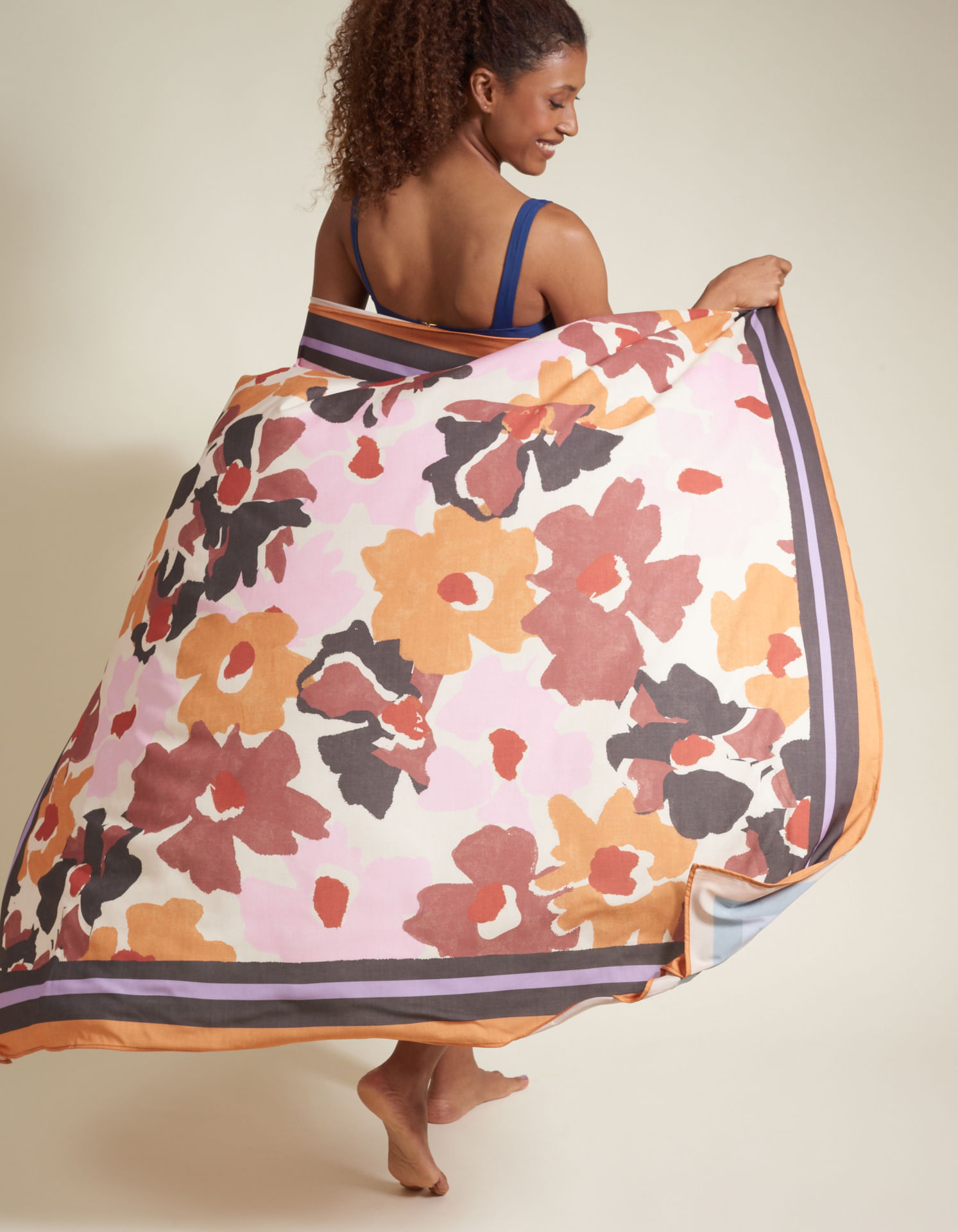 Canga Estampa Floral - Mostarda