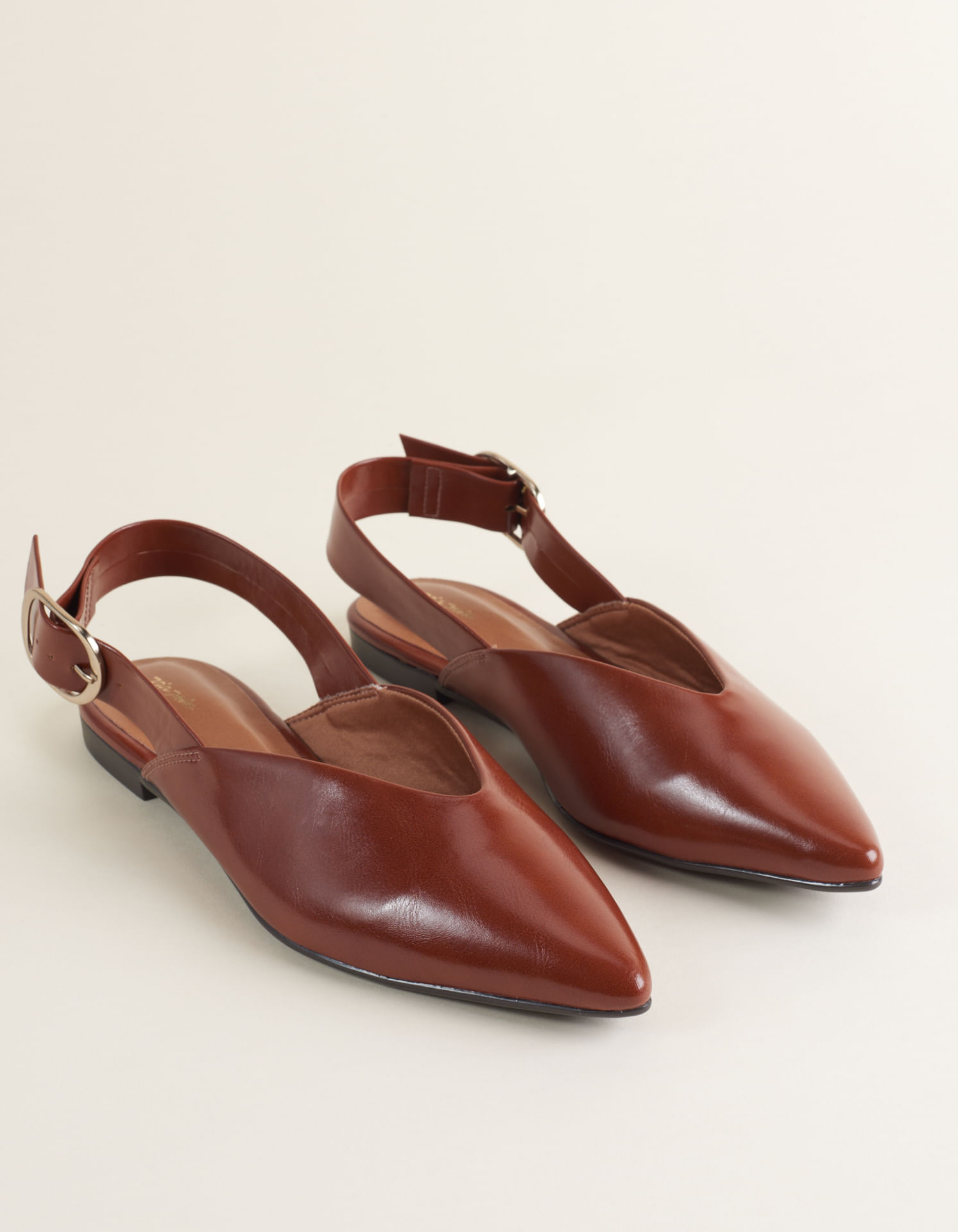 Sapatilha Bico Fico Soft - Camel