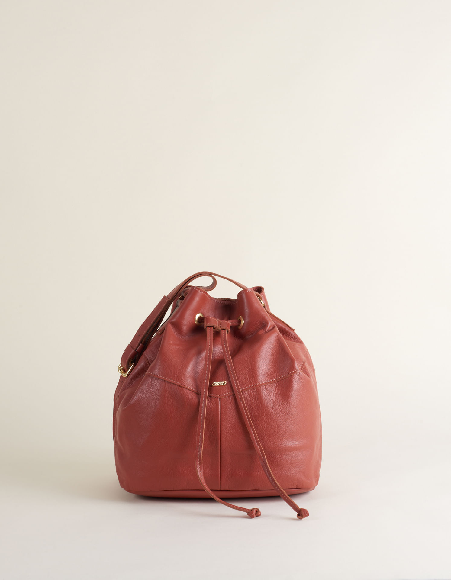 Bolsa Grande Em Couro Estilo Saco - Camel