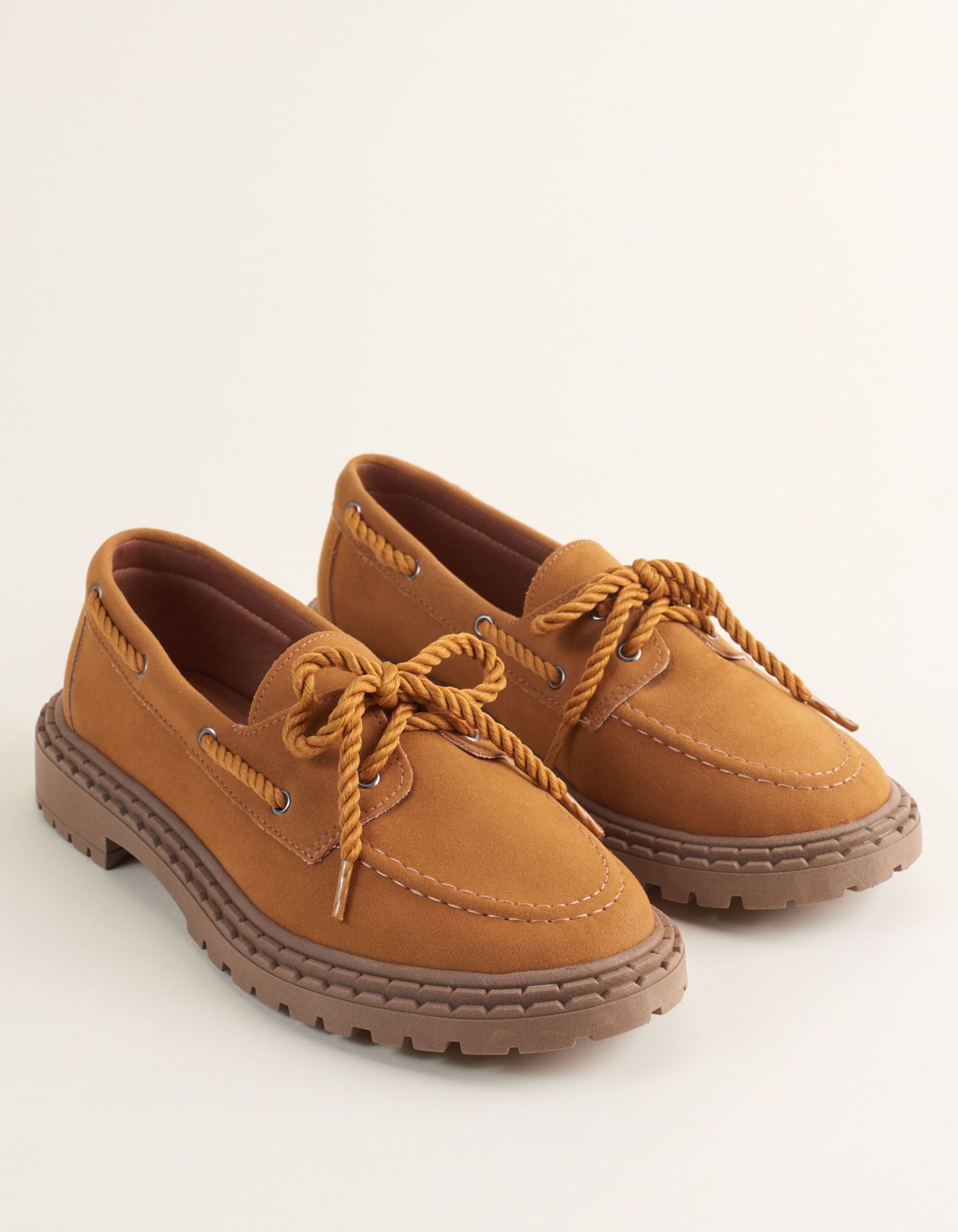 Mocassim Soft Tratorado - Camel