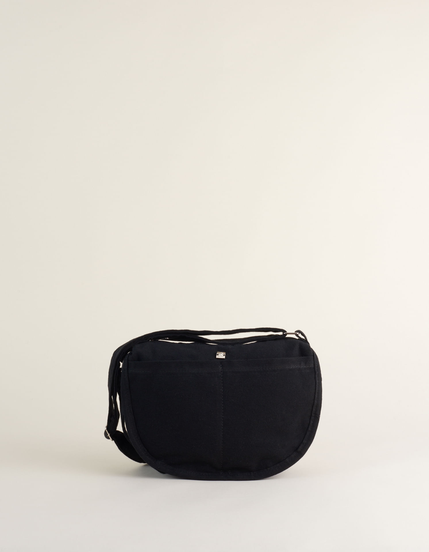 Bolsa Tecido Lona Dois Bolsos Frontais - Preto