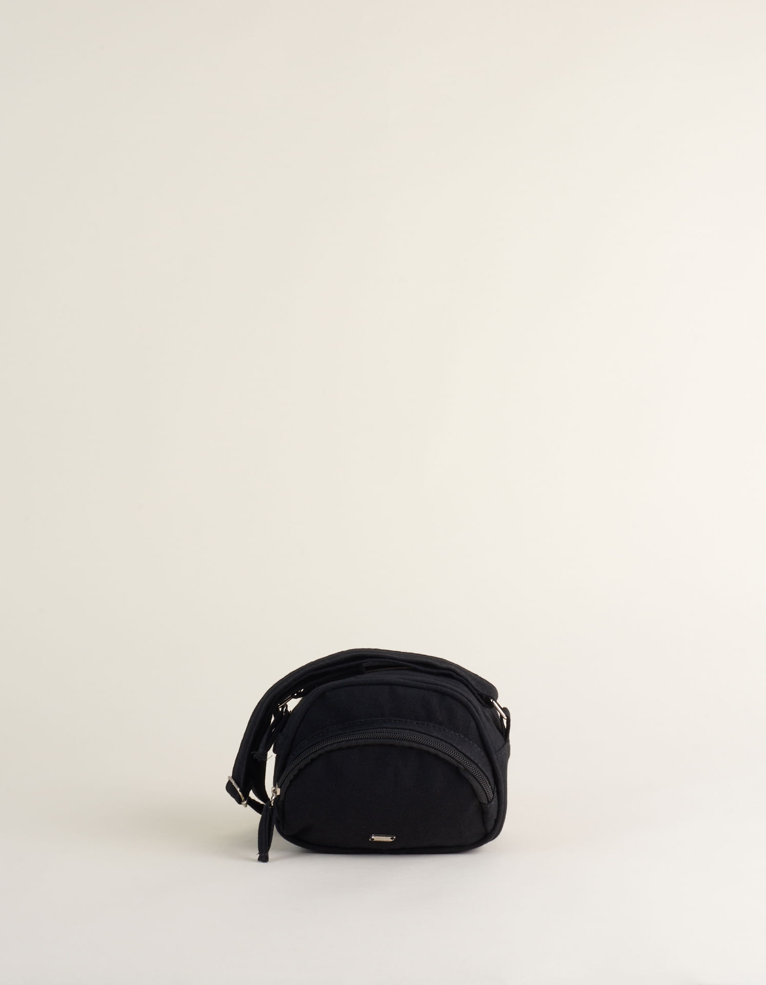 Bolsa Tecido Com Dois Bolsos - Preto